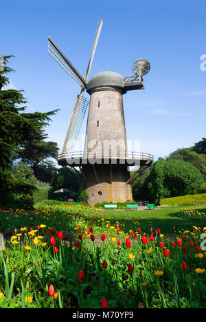 Dutch windmill in San Francisco Stock Photo