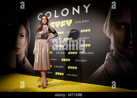 Madrid, Spain. 07th Mar, 2018. Sarah Wayne Callies poses during the presentation of the new SYFY TV show 'Colony', in Madrid, on Wednesday 7, March 2018. Credit: Gtres Información más Comuniación on line, S.L./Alamy Live News Stock Photo