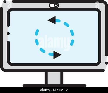 dashed line electronic screen computer technology object vector ...