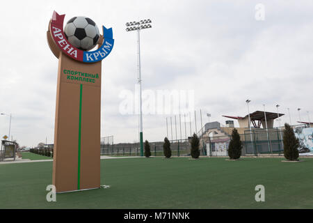 Evpatoria, Crimea, Russia - February 28, 2018: Sports complex 'Arena-Crimea' in the city of Evpatoria Stock Photo