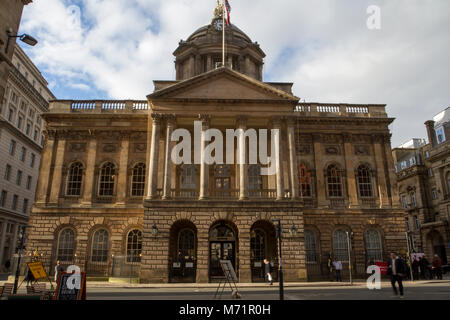 Liverpool Town Hall in High Street at its junction with Dale Street, Castle Street, and Water Street in Liverpool, Merseyside, England. Stock Photo