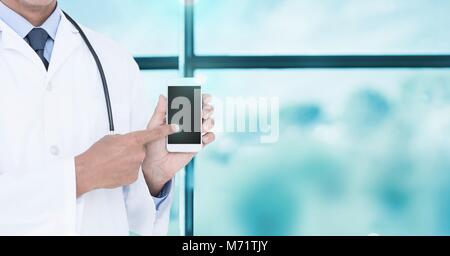 Doctor holding tablet Stock Photo