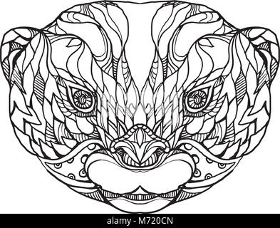 Download Doodle art illustration of head of oriental small-clawed ...