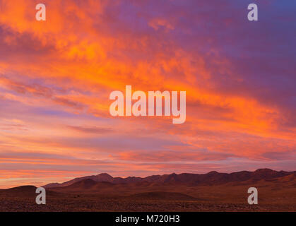 Sunrise, Coyote Summit, Timpahute Range, Nevada Stock Photo