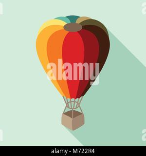 Hot air balloon in flat design style Stock Vector