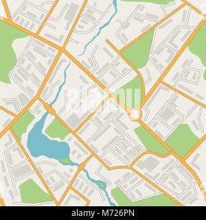 City map abstract seamless pattern vector background Stock Vector