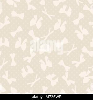 Seamless pattern with abstract various bows and ribbons Stock Vector