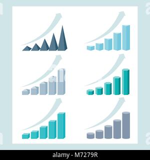 Set of infographic diagram elements for design Stock Vector