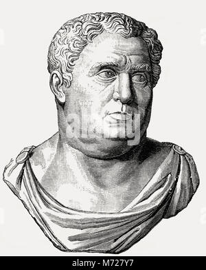 Bust of the Roman Emperor Vitellius (15-69 AD Stock Photo - Alamy