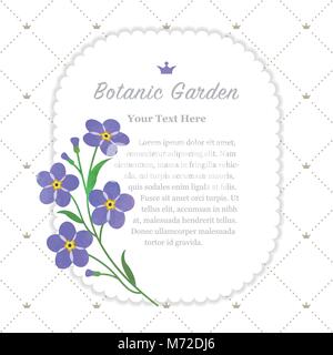 Nature Flower Violet Purple Forget Me Not Vector Botanic Garden Floral Leaf Plant Stock Vector Image Art Alamy