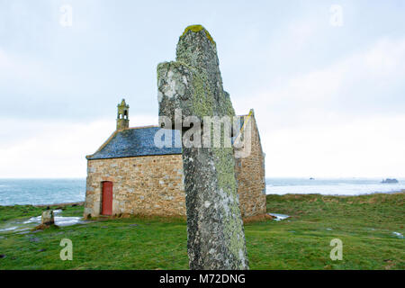 Brittany West Coast battered by Storm Imogen, France. Stock Photo