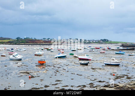 Brittany West Coast battered by Storm Imogen, France. Stock Photo