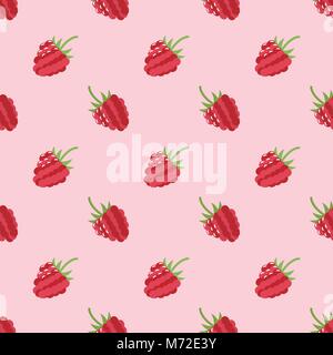 Seamless background image colorful tropical fruit raspberry Stock Vector