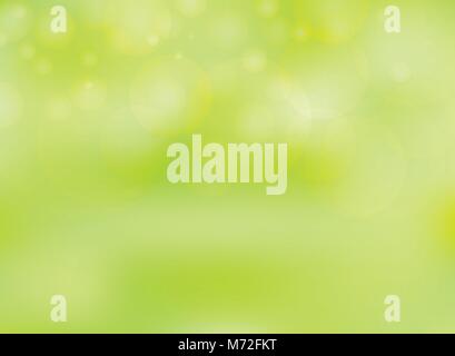 Abstract nature blurred background and bokeh on green background with place for text. Spring time. Vector illustration Stock Vector