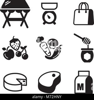 Market Place Icons Stock Vector