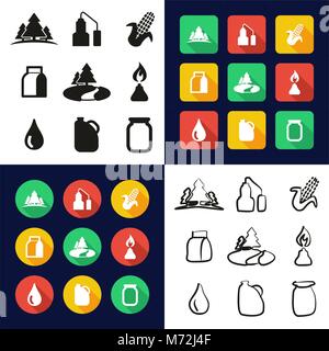 thin,line,eps,vector,illustration,flat,simple,outline,icon,black,white,isolated,concept,web,design,silhouette,moonshine,alcohol,strong,drink,illegal,f Stock Vector