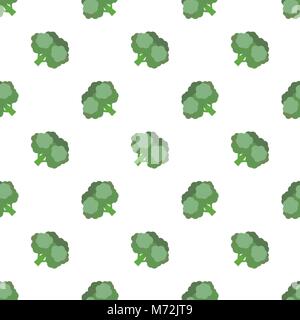 Seamless background image colorful vegetable food ingredient broccoli Stock Vector