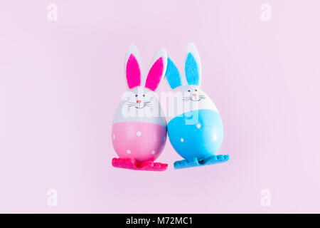 Easter scene with colored eggs Stock Photo