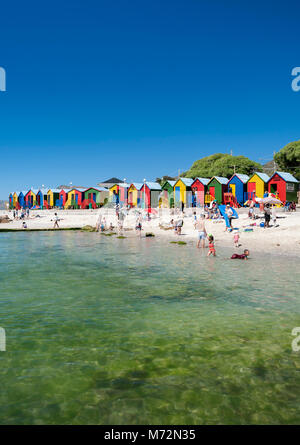 St James beach and tidal pool in Cape Town. Stock Photo