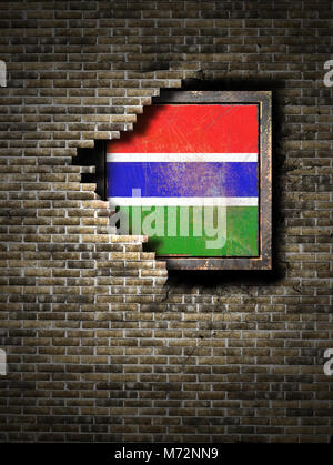 The flag of Gambia on old and vintage grunge texture Stock Photo - Alamy