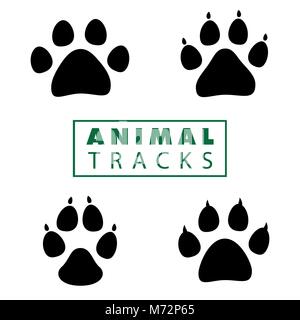 Animal Paw Tracks Stock Vector