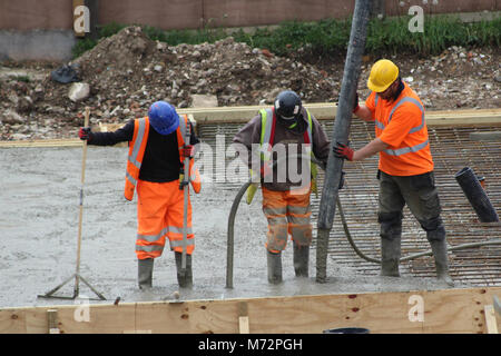 Preparing the Foundations  for ECO domestic dwellings Stock Photo