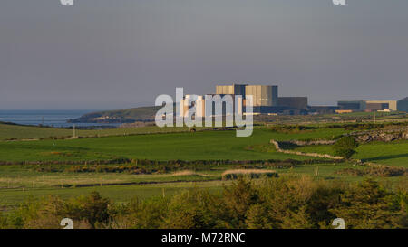 View of Wylfa Power Station in Late Afternoon Stock Photo