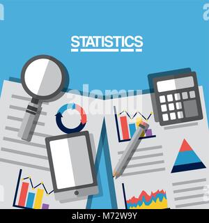 statistics data business image Stock Vector