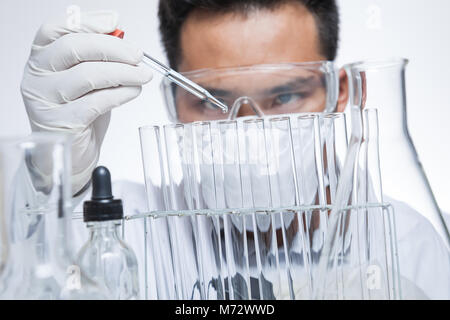 Scientists are experimenting in the lab. Stock Photo