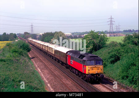 A class 47 locomotive working a Venice Simplon Orient Express train  excursion near Potbridge in Hampshire Stock Photo - Alamy