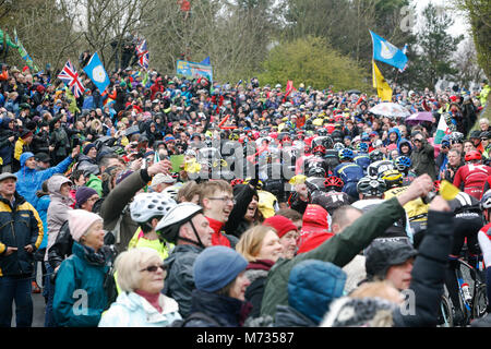 Tour de Yorkshire 2016 Cote de Sutton Bank, stage 3 tour de yorkshire. Stock Photo