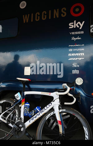 Tour de Yorkshire 2016 Team wiggins bike before the start of stage2 of the tour de yorkshire Stock Photo