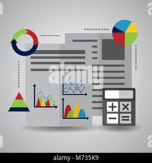 statistics data analysis business Stock Vector