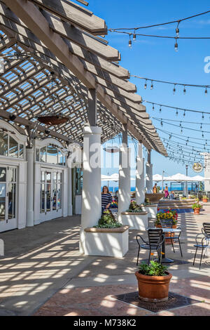 The Del Mar Plaza terrace in Del Mar, California Stock Photo