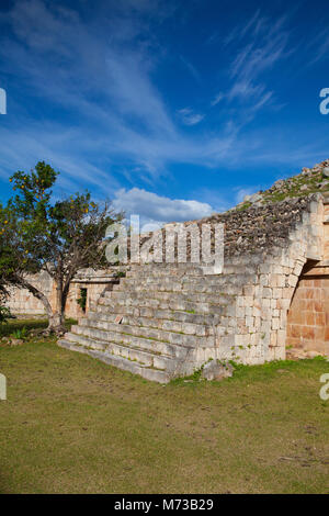 Majestic Kabah ruins ,Mexico. The Kabah Ruins were a shipwreck site located in the Navassa region of the Caribbean. Stock Photo