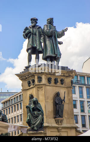 Gutenberg Memorial sculpture in Frankfurt am Main, Germany Stock Photo