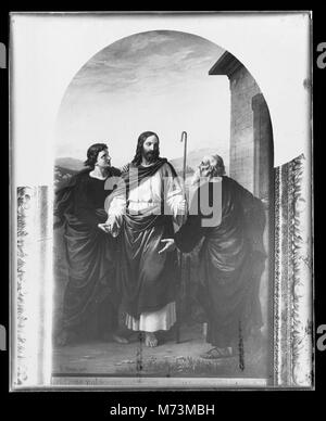 Famous religious paintings. 'Abide with us,' by Fürst, in Austrian Hospice, Jerusalem LOC matpc.12226 Stock Photo