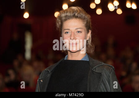Moscow, Russia. 6th March, 2018. Actress Olga Efremova, attends the premiere of film 'I Am Losing Weight' at the cinema 'Karo October 11'. Credit: Victor Vytolskiy / Alamy Live News Stock Photo