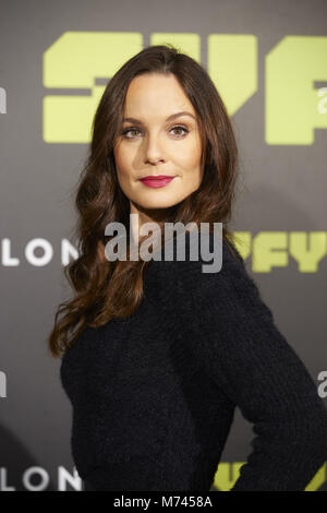 Madrid, Madrid, Spain. 8th Mar, 2018. Actress SARAH WAYNE CALLIES attends 'Colony' photocall at Santo Mauro Hotel in Madrid. Credit: Jack Abuin/ZUMA Wire/Alamy Live News Stock Photo