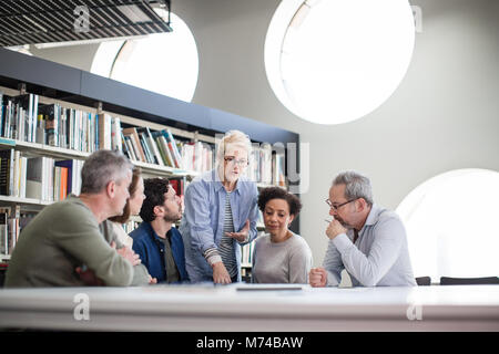 Mature students on adult education course Stock Photo