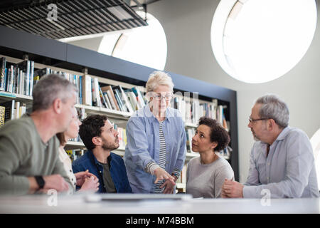 Mature students on adult education course Stock Photo