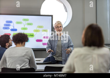 Mature students on adult education course Stock Photo