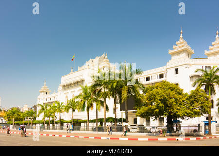 Yangon (Rangoon): Town Hall, Colonial Quarter, Yangon Region, Myanmar (Burma) Stock Photo