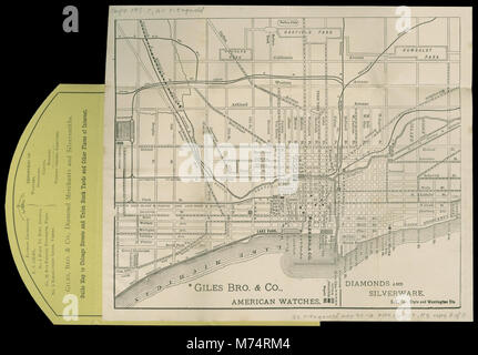 A map and guide of Chicago, offering detailed directions and landmarks ...