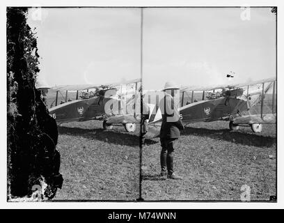 Herbert Samuel beside Col. Lawrence's airplane before takeoff to el-Azrak LOC matpc.08304 Stock Photo