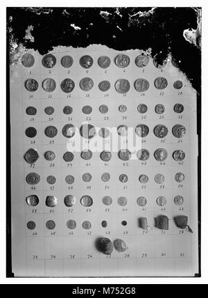 a collection of coins with various designs from various countries in ...