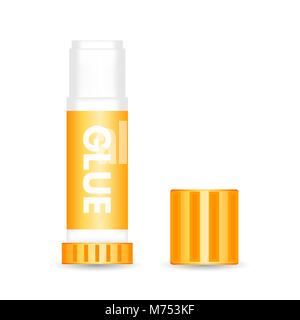 Realistic vector tubes of glue packaging mockup template. Stock Vector