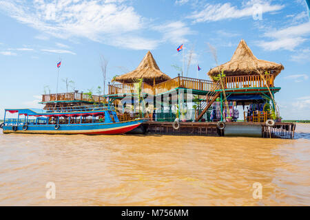 Souvenir shop in Tonle sap floating village, Cambodia Stock Photo