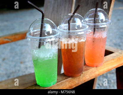 cheap summer street ice sweet drink Stock Photo