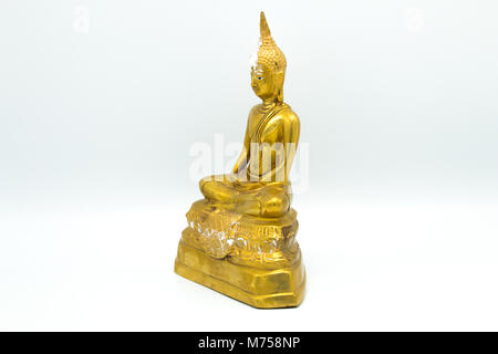 Image of Buddha, isolated on white background ,Buddha statue Buddha image used as amulets of Buddhism religion. Stock Photo